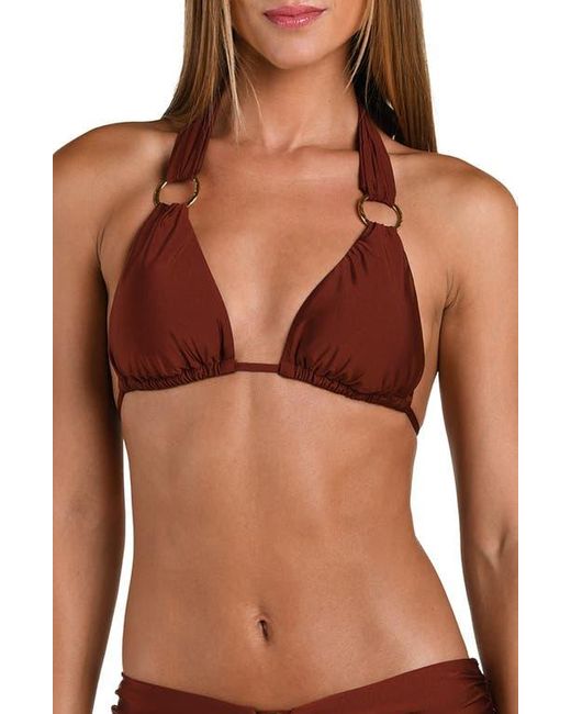 Sunshine 79 Brown Solids Triangle Bikini Top