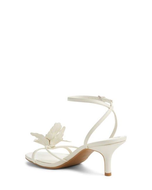 Open Edit White Zuri Ankle Strap Sandal