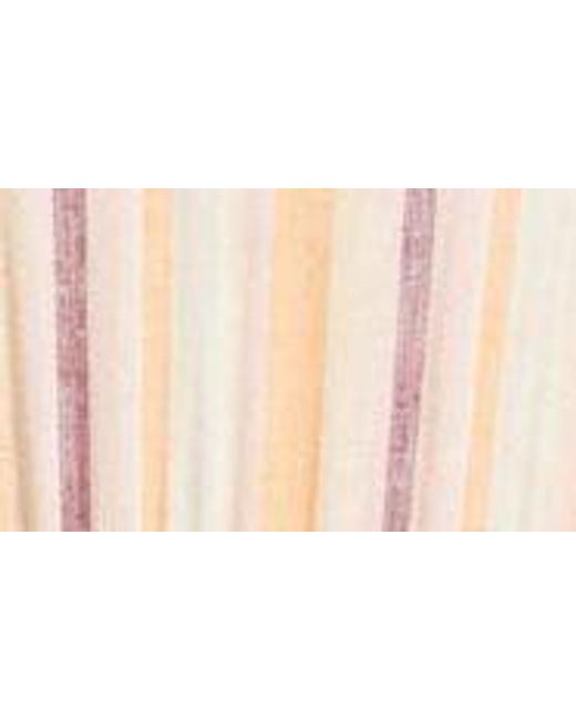 Rails Pink Loulou Stripe Sleeveless Linen Blend Maxi Dress