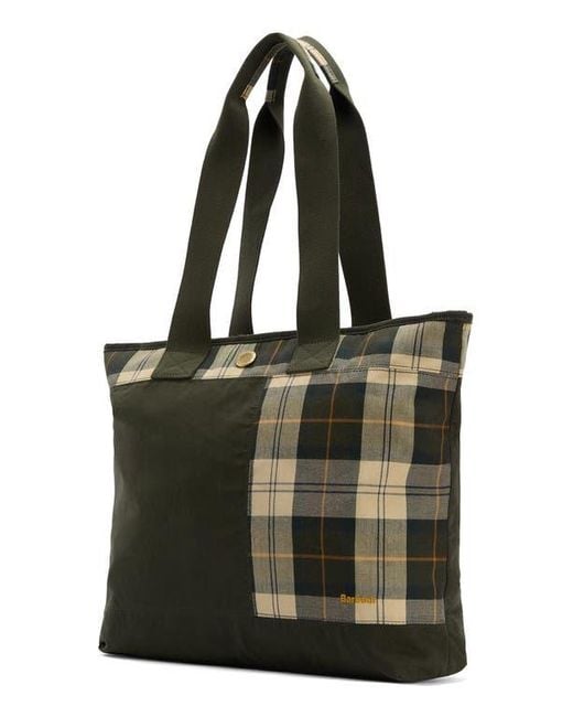 Barbour Black Mya Patchwork Cotton Tote