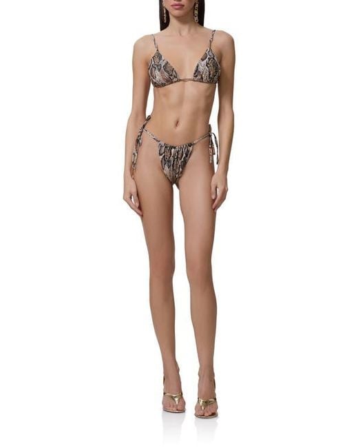 AFRM Brown Capri Triangle Bikini Top
