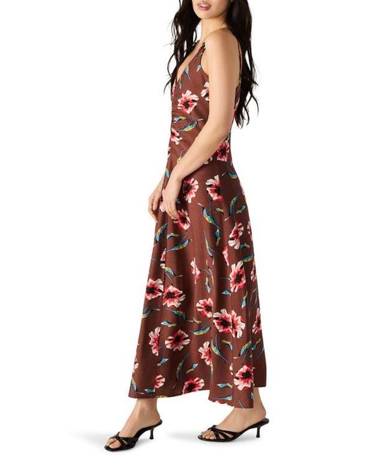 Steve Madden Red Monroe Ruched Maxi Dress