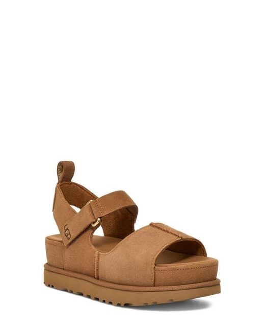 Ugg Brown Goldenstar Platform Sandal
