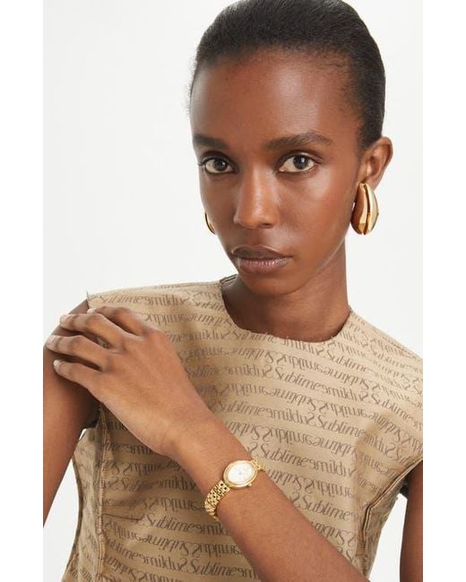 Tory Burch Metallic Oval Watch, One Size