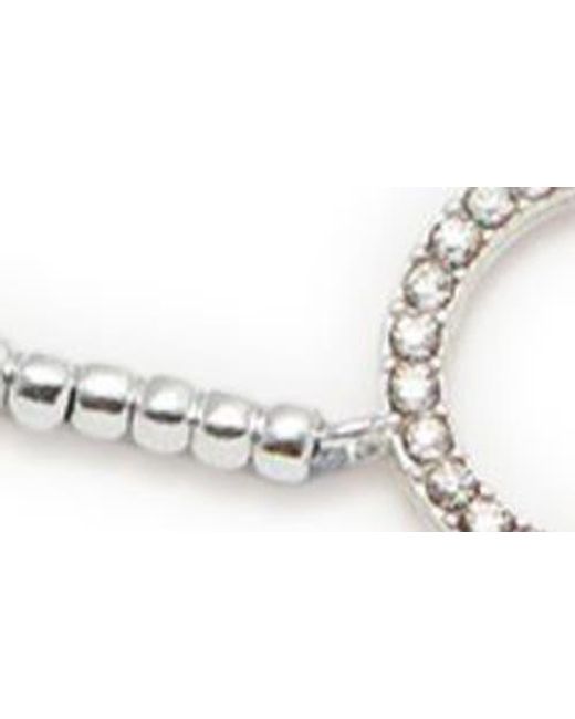 Estella Bartlett White Louise Cubic Zirconia Circle Slide Bracelet
