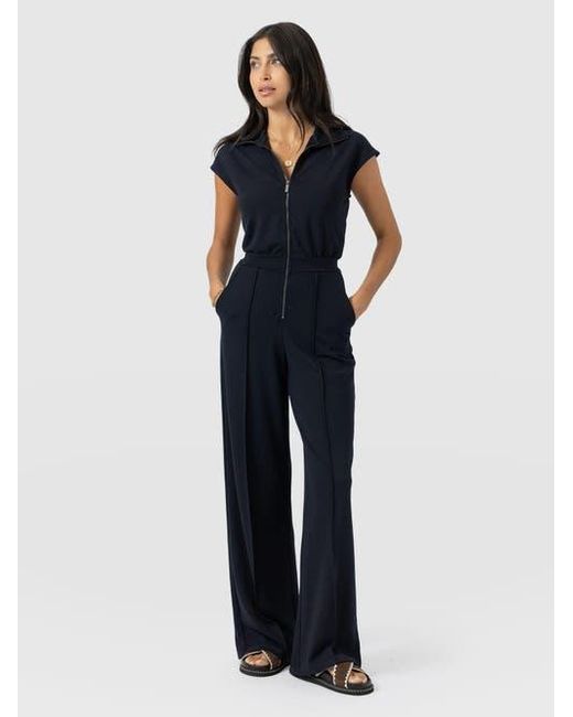 Saint + Sofia Blue Keller Jumpsuit