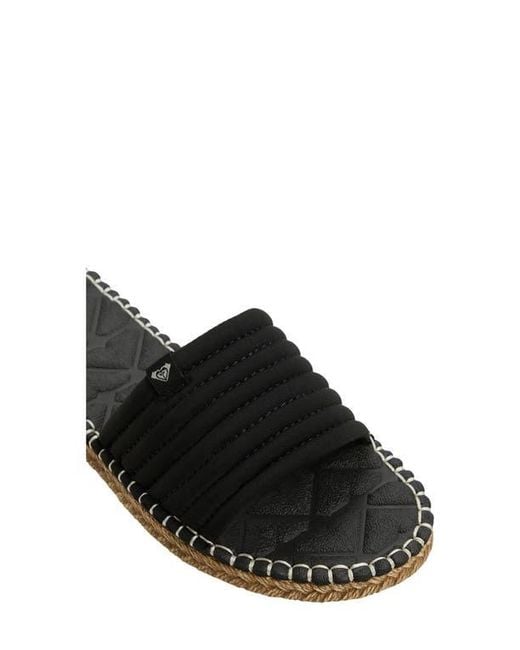 Roxy Black Shoresoft Slide Sandal