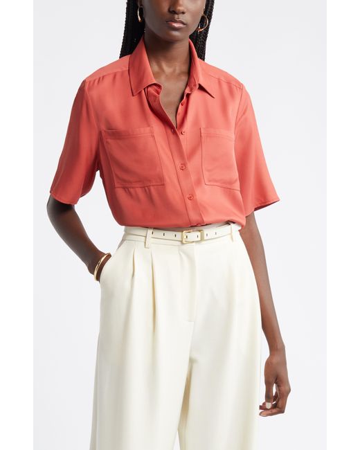 Nordstrom Red Utility Shirt