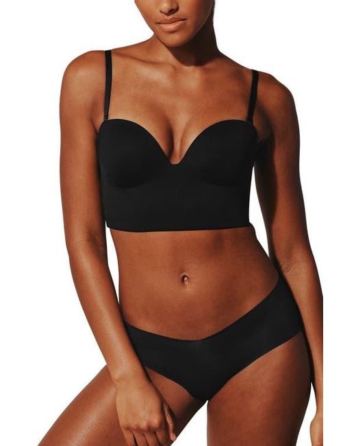 Thirdlove Black Zero Edge Strapless Underwire Bustier Bra
