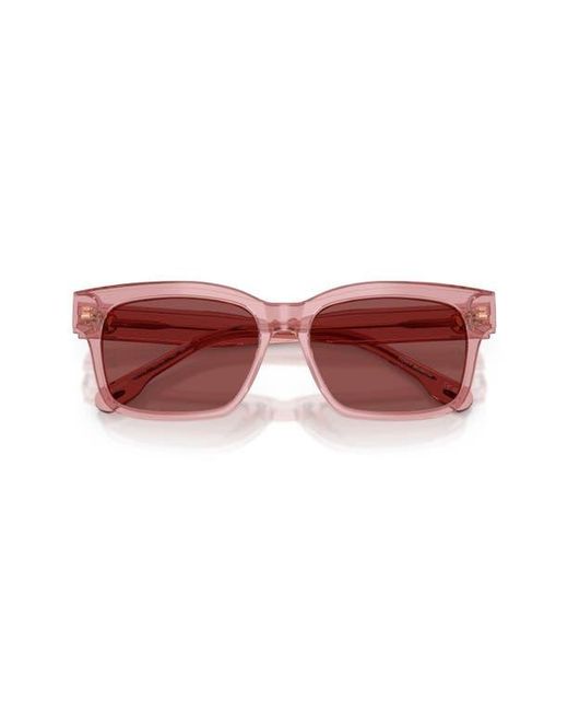 Tory Burch Pink 55Mm Rectangular Sunglasses