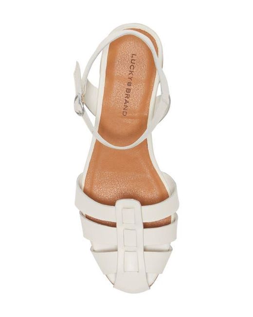 Lucky Brand Metallic Zilma Ankle Strap Fishmerman Sandal