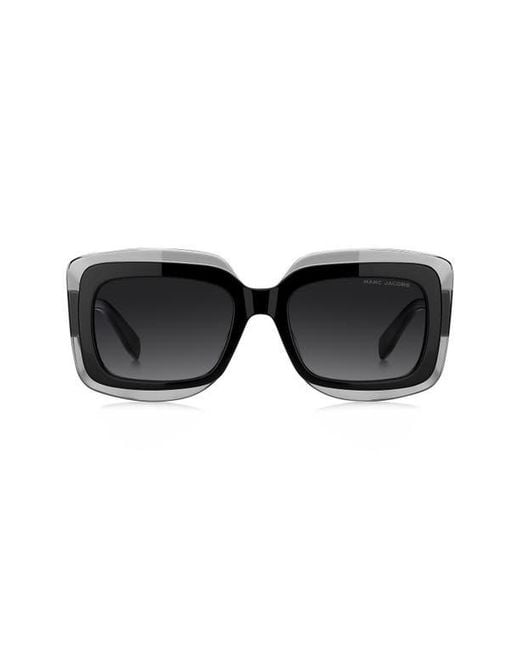Marc Jacobs Black 54Mm Rectangular Sunglasses