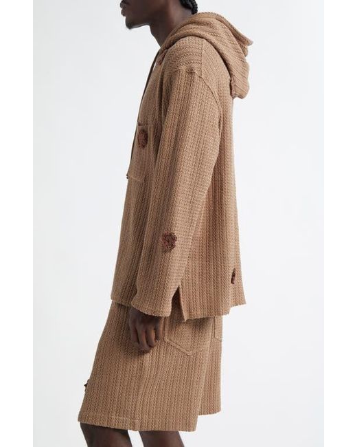 Song For The Mute Brown Daisy Raw Patch Pocket Hoodie for men