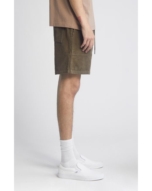 BP. Multicolor Elastic Waist Corduroy Shorts for men