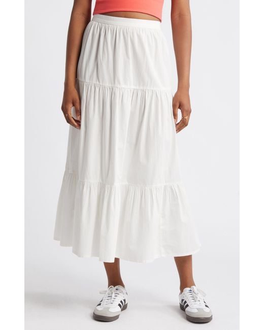 BP. White Tiered Maxi Skirt