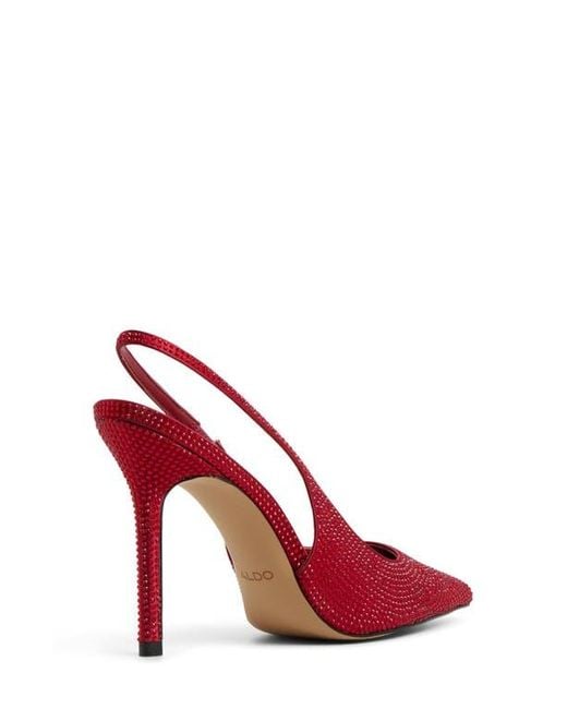 ALDO Red Lovebloom Slingback Pointed Toe Pump