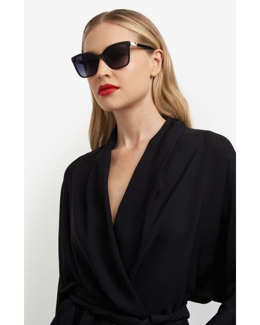 Carolina Herrera Blue Her 56Mm Gradient Rectangular Sunglasses