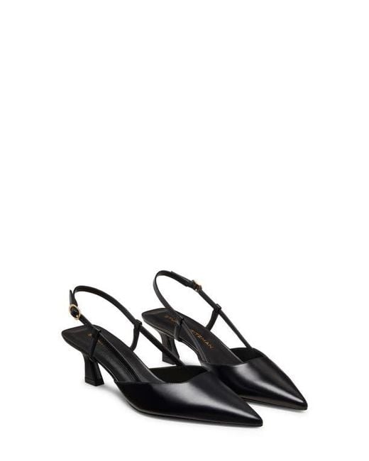 Stuart Weitzman Black Vinnie 50 Slingback Pump