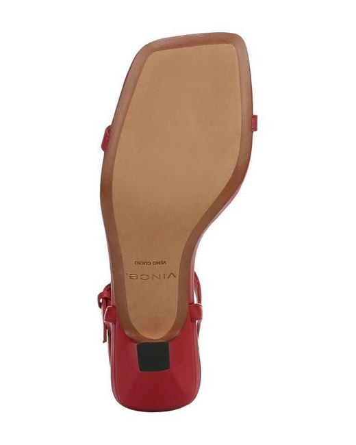 Vince Red Coco Ankle Strap Sandal