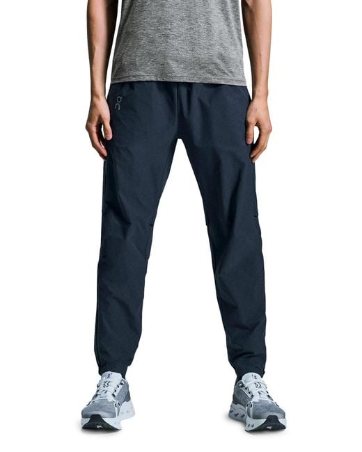 On Shoes Blue Core Zip Cuff Pants for men