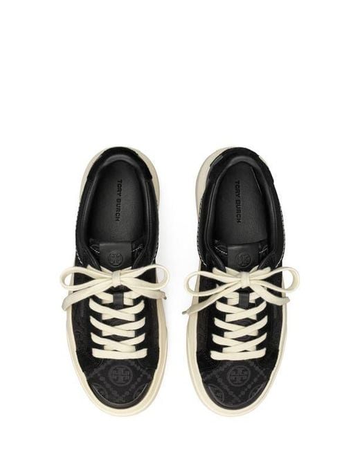 Tory Burch White T Monogram Ladybug Sneaker