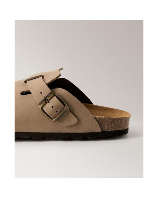 Mango Brown Leather Clog