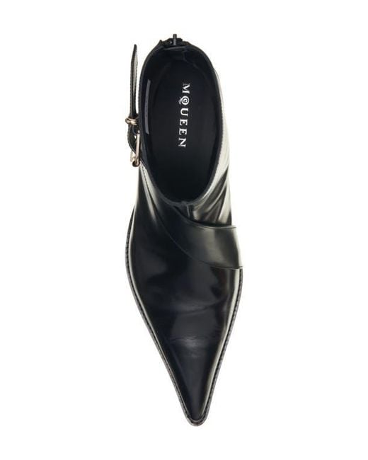 McQueen Blue Pointed Toe Boot for men