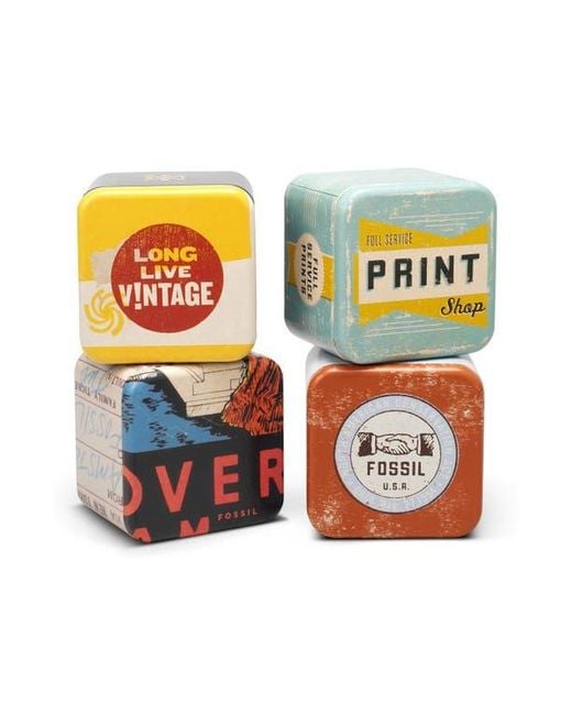 Fossil Blue 'Grant' Round Chronograph Leather Strap Watch, 44Mm