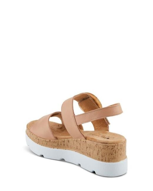Spring Step Brown Abarah Slingback Platform Sandal