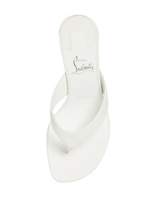 Christian Louboutin White Janetonga Thong Sandal