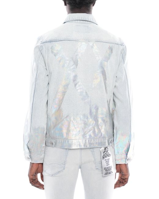 Cult Of Individuality White Type Ii Denim Jacket for men