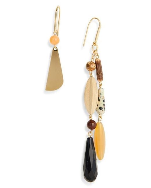 Isabel Marant Metallic Mismatched Drop Earrings