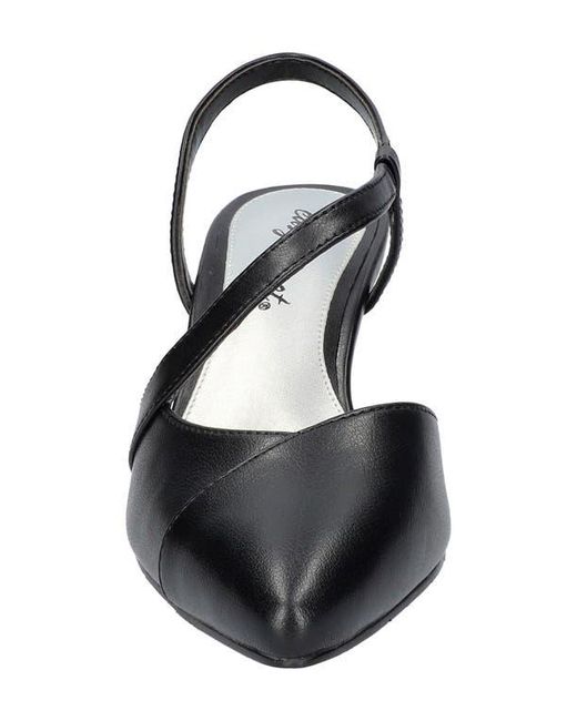 Easy Street Black Emerald Slingback Pointed Toe Pump