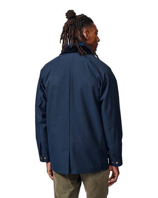 aubi Blue Derwent Long Sleeve Collared Barn Jacket for men