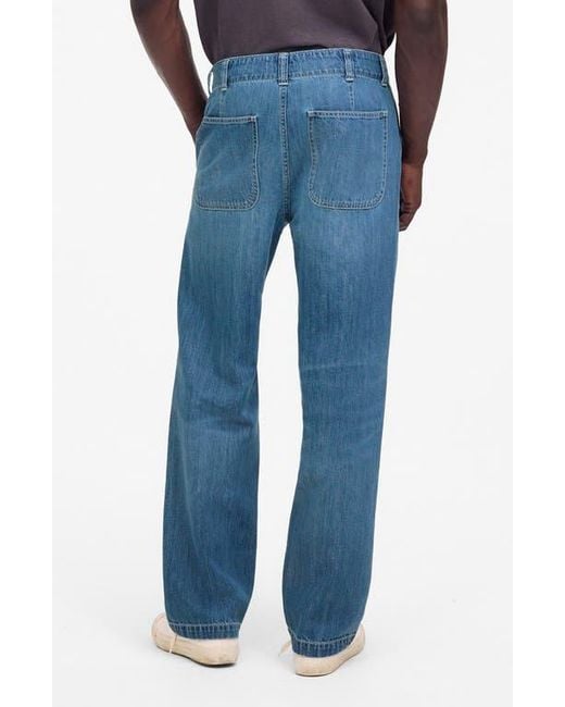 Madewell Blue Patch Pocket Jeans for men