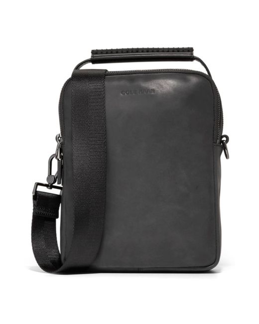 Cole Haan New American Classics Field Leather Crossbody Bag in Black | Lyst