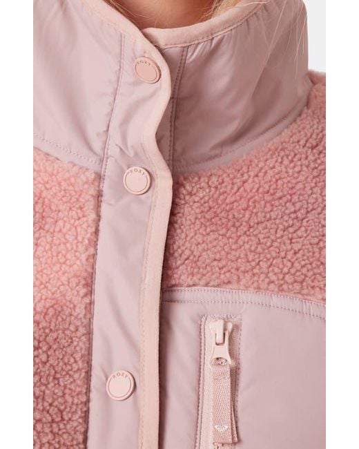 Roxy Pink Axel Fleece Jacket