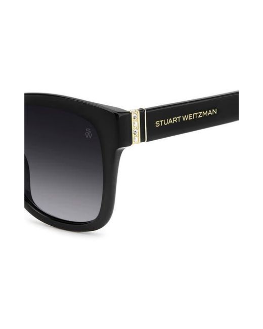 Stuart Weitzman Black 53Mm Gradient Square Sunglasses