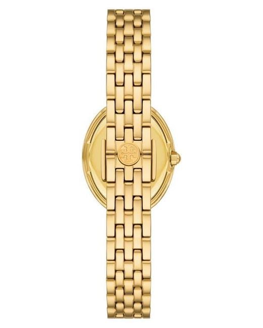 Tory Burch Metallic Oval Watch, One Size