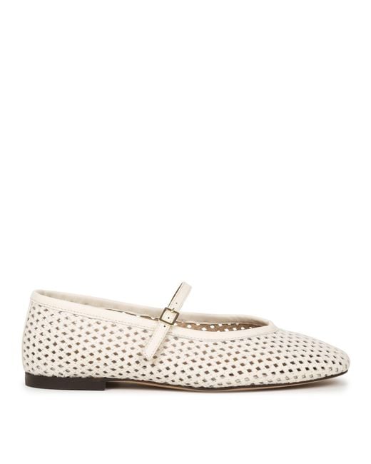 Bobbies White Maya Ballet Flats