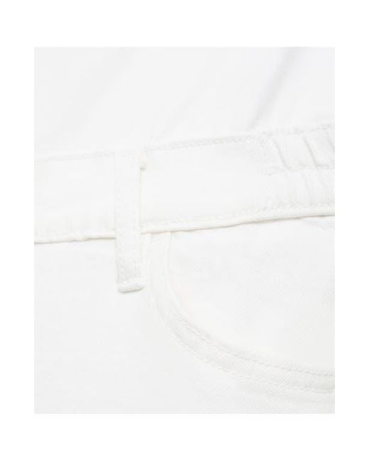 Mango White Over The Bump Ankle Straight Leg Maternity Jeans