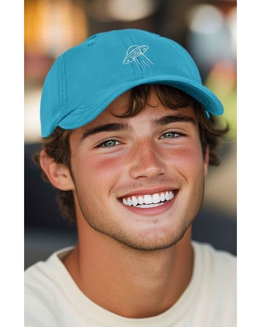Alix Blue Ufo Embroidered Adjustable Dad Cap for men