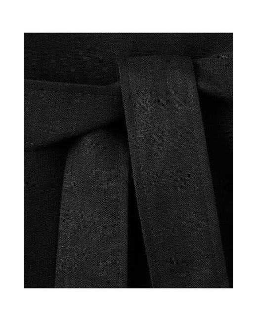 Mango Black Belted Linen Jacket