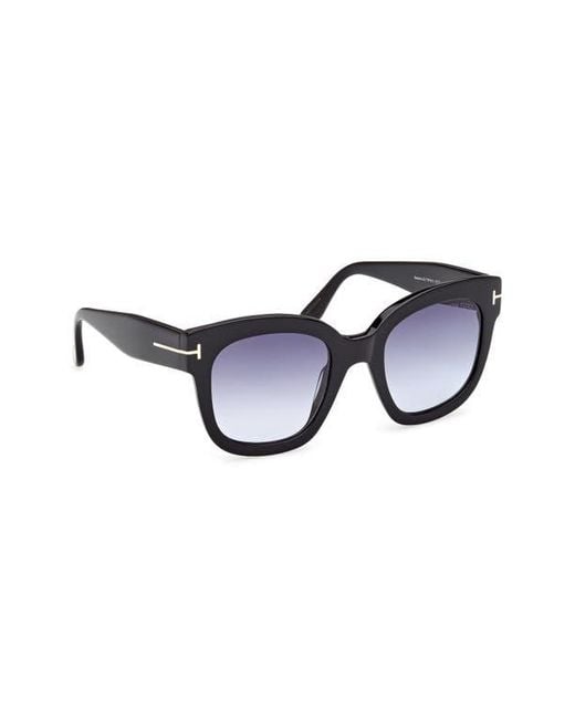 Tom Ford Blue Beatrix 52Mm Gradient Geometric Sunglasses