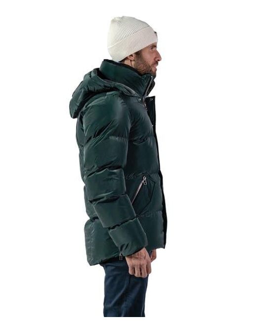 Woodpecker Green Bumnester 3/4 Length Quilted Coat for men