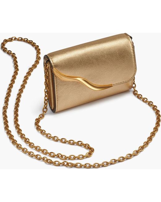 Donna Karan White Malverne Metallic Wallet On String