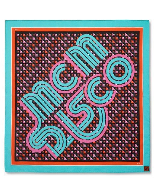 MCM Red Disco Monogram Scarf for men
