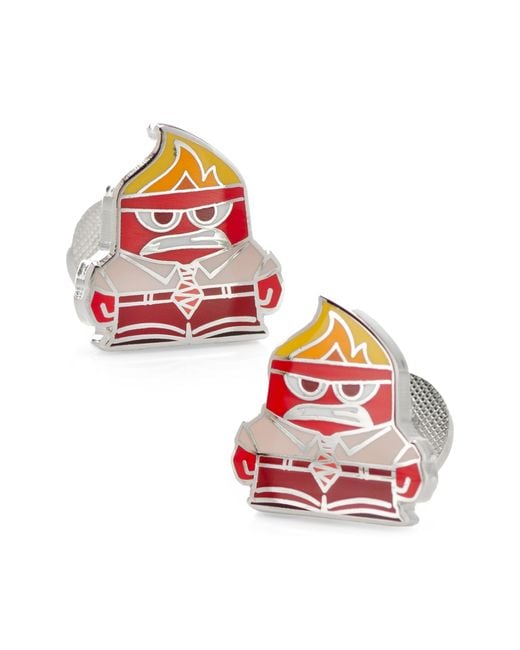 Cufflinks Inc. Red Inside Out Anger Cuff Links for men