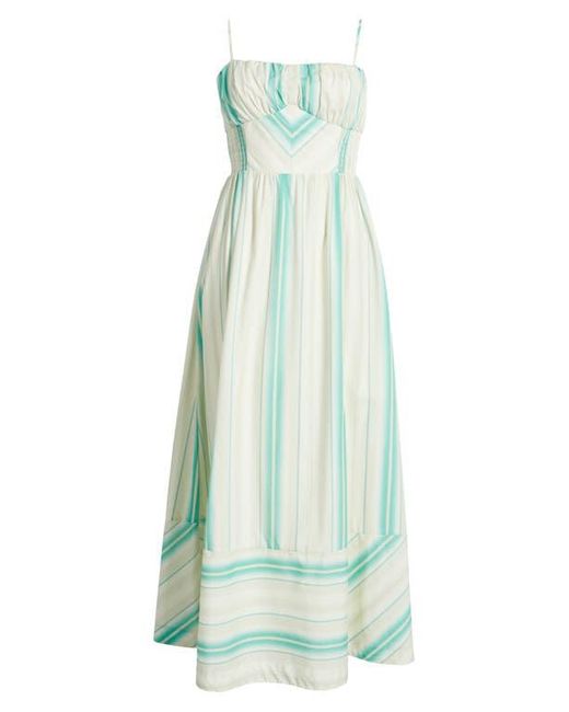 Du Paradis Green Anthurium Midi Sundress