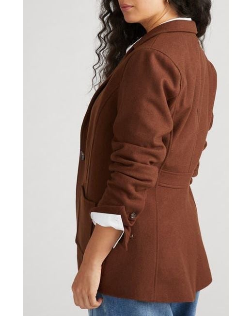UNIVERSAL STANDARD Brown Kidjo Wool Blend Jacket